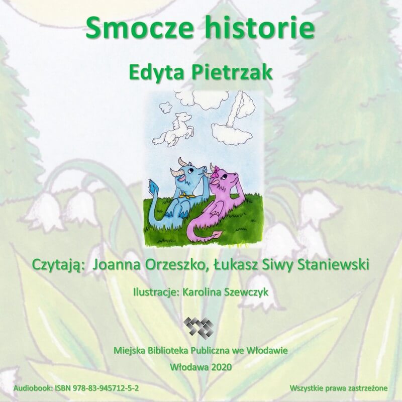 Okładka audiobooka, rysunek smoków