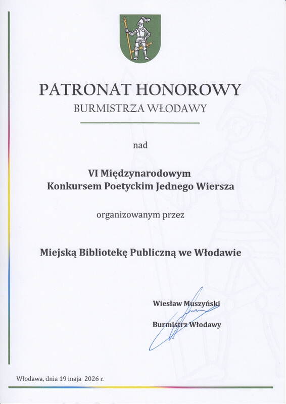 Patronat burmistrza nad konkursem